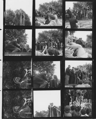 John F. Kennedy's presidential campaign visit to the University of Kentucky campus