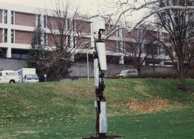 Sculpture behind the White Hall Classroom Building; Photographer: Terry Warth