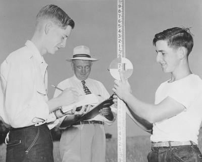 4 - H boys learning about soil conservation; Image used at the 1951 State Fair