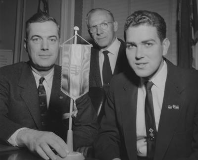 From left to right: President Frank G. Dickey, Professor A. E. Bigge, and an unidentified man