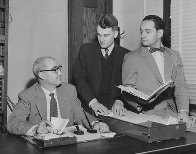 From left to right: Dr. J. C. Eaves, Dr. V. F. Cowling, and Dr. A. W. Goodman