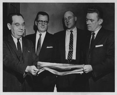 From left to right: R. D. McIntyre, Russell, Scofield, W. Farra, McDowell, Ed Moores