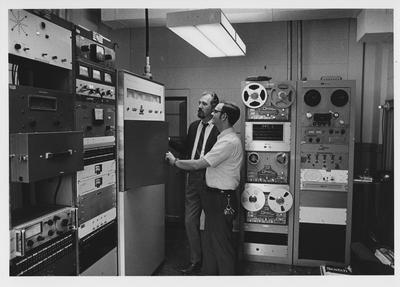 Men in a machine room