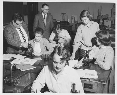 University High School Science class; D. C. Kemper in back