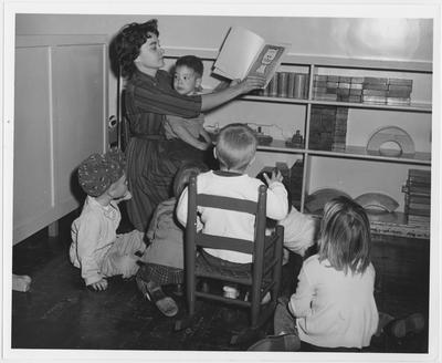 Children listening to a story being read