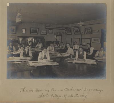 Senior drawing room, Mechanical Engineering, State College of Kentucky