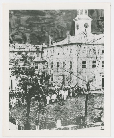 Hanging of William Barker at the Fayette County Court House