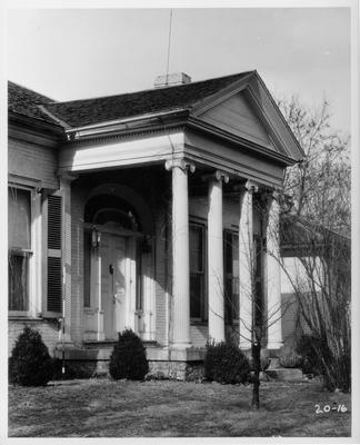 Buckner House (Rose Hill), front portico; designed or constructed in 1820