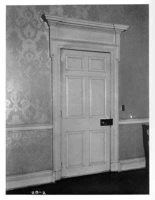 Liberty Hall, interior door; designed or constructed in 1796 Thomas Jefferson