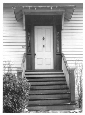 Lockett Residence, front entrance; designed or constructed in 1856