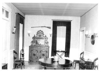 Lockett Residence, dining room; designed or constructed in 1856
