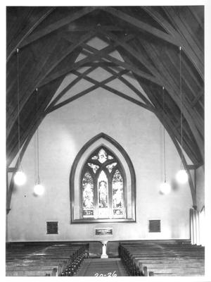 St. Paul's Episcopal Church, interior (toward the rear); designed or constructed in 1858