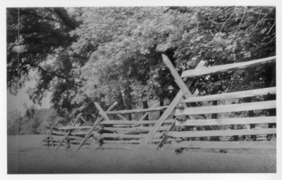 A split-rail fence