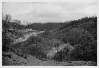Breathitt County curves; a road way through the hills