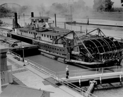 The locks of the Portland Canal on the Ohio River at Louisville