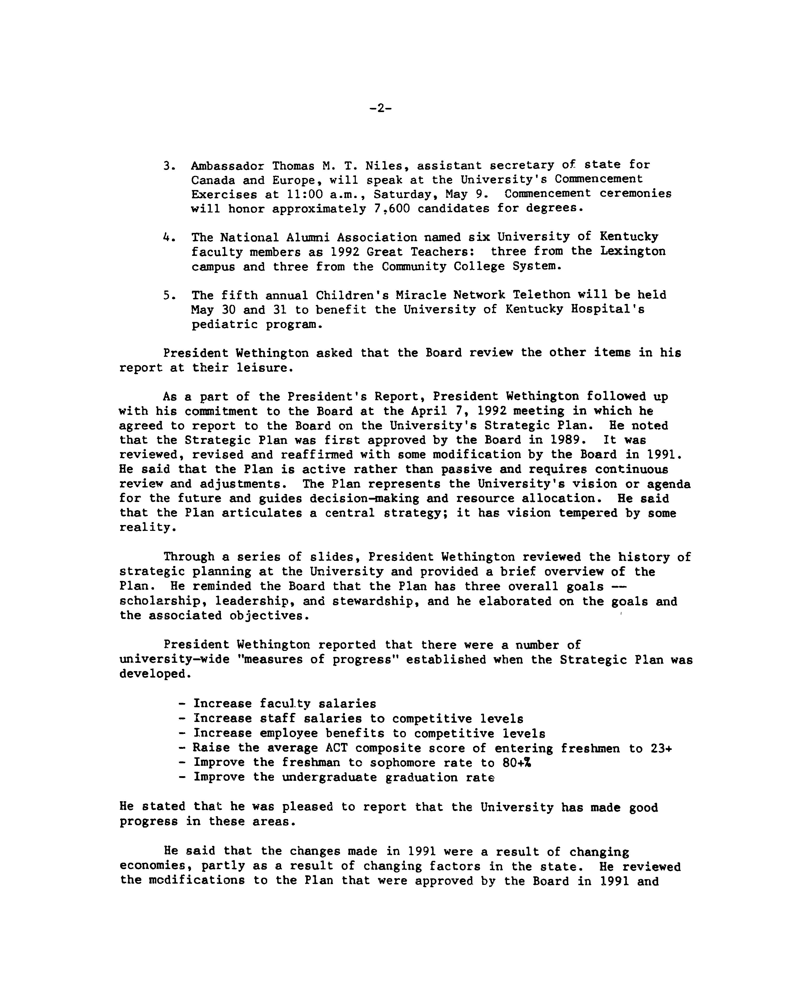 Minutes of the University of Kentucky Board of Trustees, 1992-03-may5.
