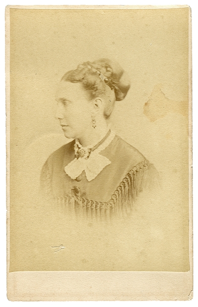 Unidentified woman; possibly Harriet Hull True, wife of Clinton Jones True