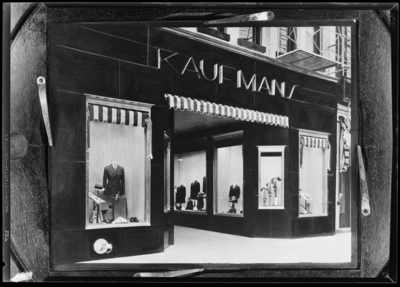 Kaufman's Clothing Company; exterior, storefront; 135 West                             Main Street