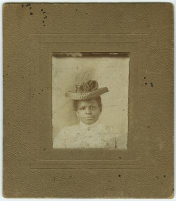 Unidentified African American female; written on back 