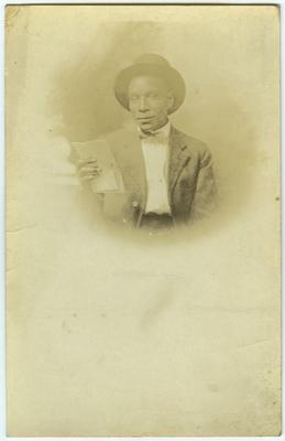 Unidentified African American male; written on back 