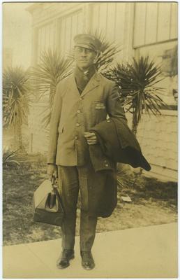 Unidentified African American male porter; written on back 