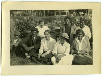 Six unidentified African American females and three unidentified African American males