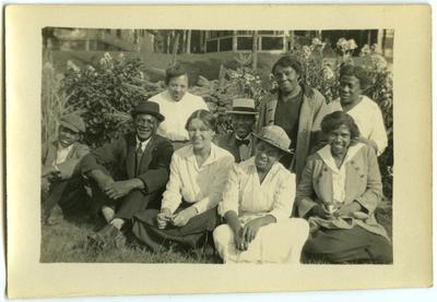 Six unidentified African American females and three unidentified African American males