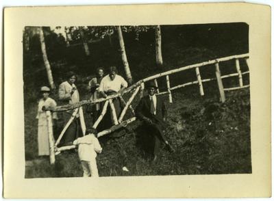 Four unidentified African American females, one unidentified African American male, and one child