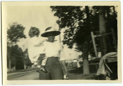 Unidentified African American female and child