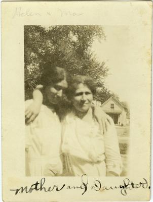 Two unidentified African American females; written on top 