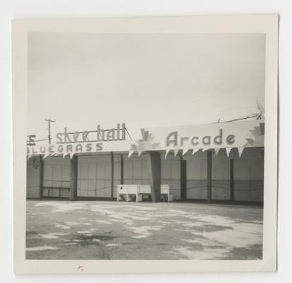 Skee ball Bluegrass Arcade, amusement facility, Joyland Park; front right view