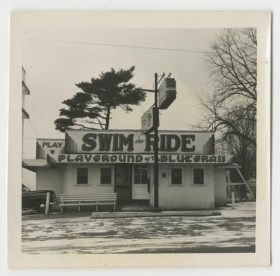 Swim-Ride Playground of the Bluegrass, amusement facility, Joyland park; front view