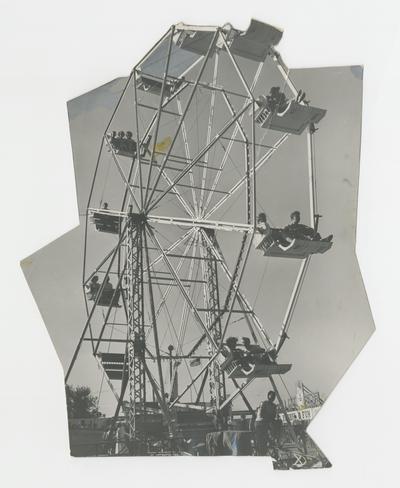 People on the Ferris Wheel, amusement attraction, Joyland Park  - stamped on back of photograph MACK HUGHES PHOTOGRAPH 503 E. HIGH LEXINGTON, KY