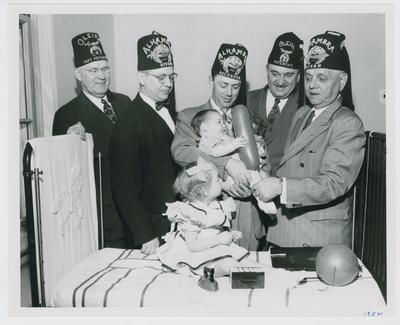 Adolph Rupp and others at Shriners Hospital