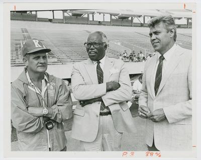 Jerry Claiborne, Unidentified Man, and Cliff Hagan
