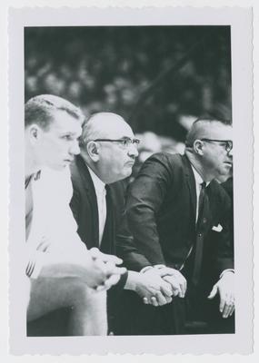 Allen Feldhaus, Adolph Rupp, and Harry Lancaster