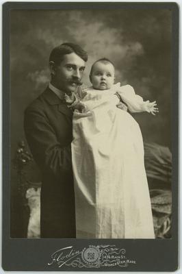 Unidentified man and infant