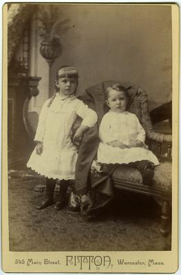 Unidentified young girl and infant