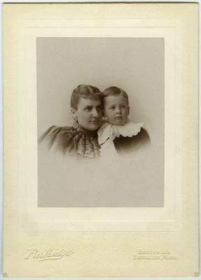 Unidentified woman and young boy