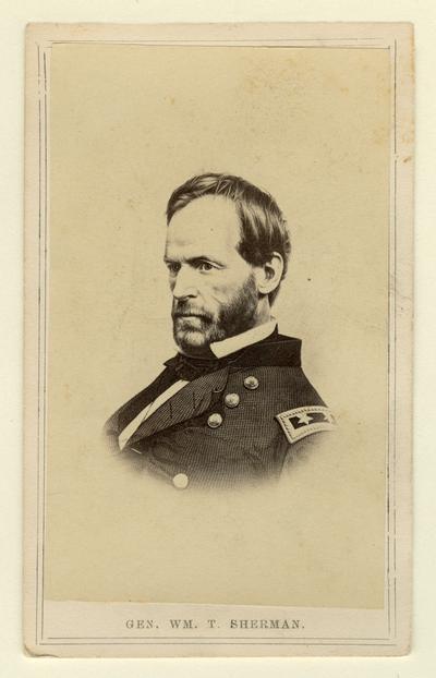 Major General William Tecumseh Sherman (1820-1891), U.S.A. (highest Civil War rank: major general); lead Sherman's March to the Sea, one of the decisive military campaigns of the Civil War ([no information])