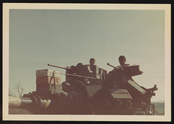 Tank - Thomas Kubeck on right with his gunner/loader