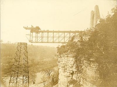 Men working to construct High Bridge