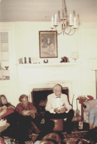 Taken at the home of Warren Brim; John Jacob Niles with others; Lima, Ohio