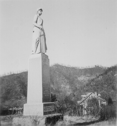 Trip to Chavies, KY: monument in a graveyard; John Jacob Niles