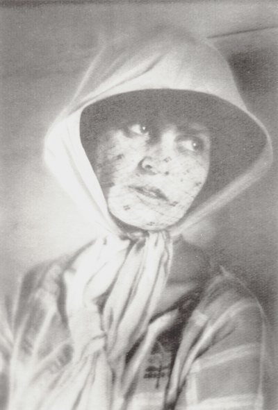 Doris Ulmann in hat with veil; John Jacob Niles