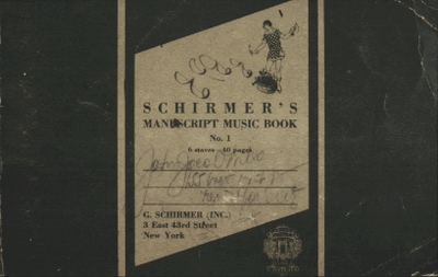 John Jacob Niles manuscript music book