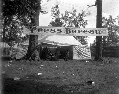 1902 Elks Fair, Press Bureau tent