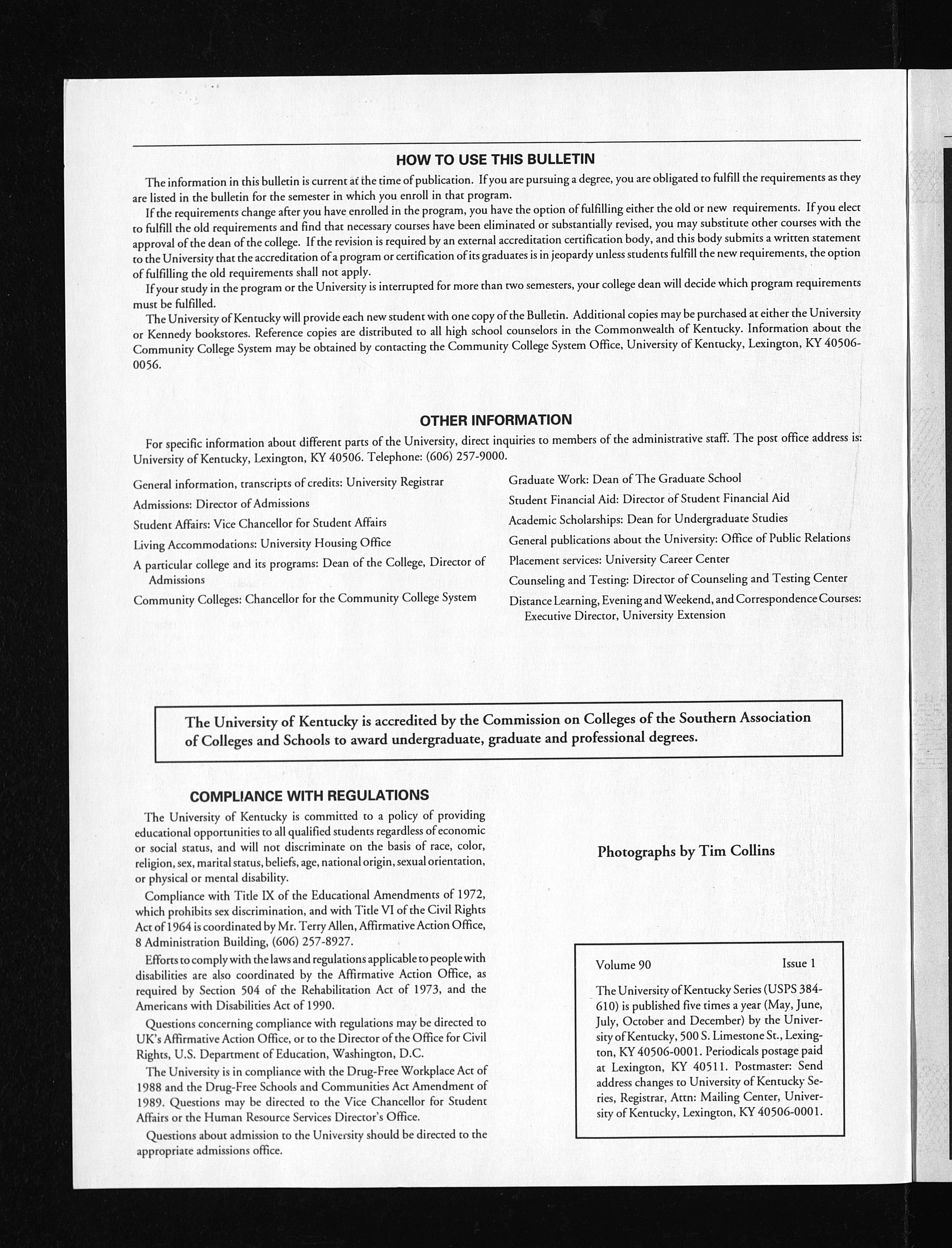 2853px x 3740px - University of Kentucky Series- University Bulletin, Volume 90, Issue 1,  1998-1999