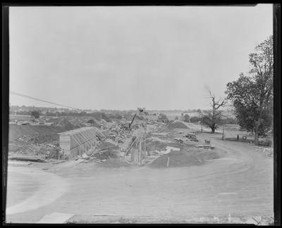 Construction; workers building foundation