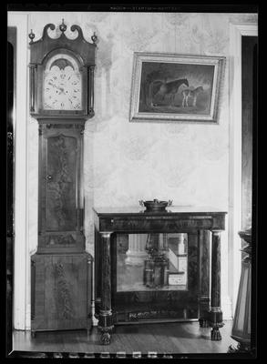 Mantel and grandfather clock